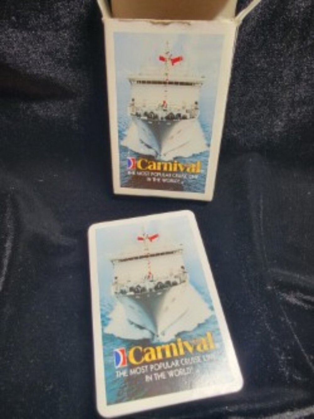 Vintage Carnival Cruise Playing Cards Deck Ship Souvenir Complete With Box